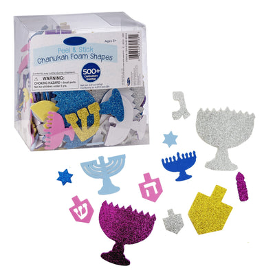 Chanukah Glittered Foam Shapes 500+