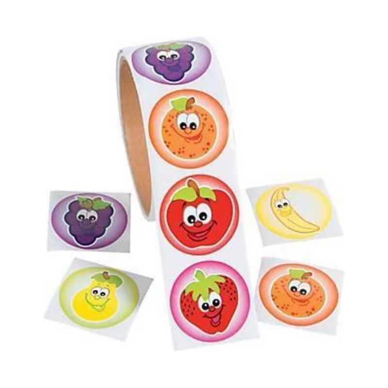 Fruit Stickers On A Roll 1 1/2" 100/pk