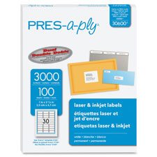 White Laser Labels 100/pk (6/pg)