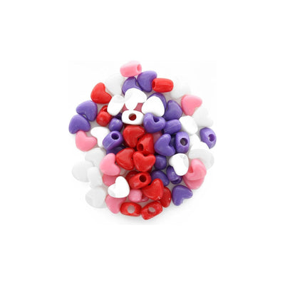 Heart beads mix 12mm 150pcs