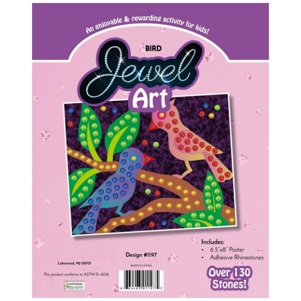 Bird Jewel Art, 6.5"x8"