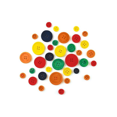 Craft Buttons 40/pk Colored (Closeout)