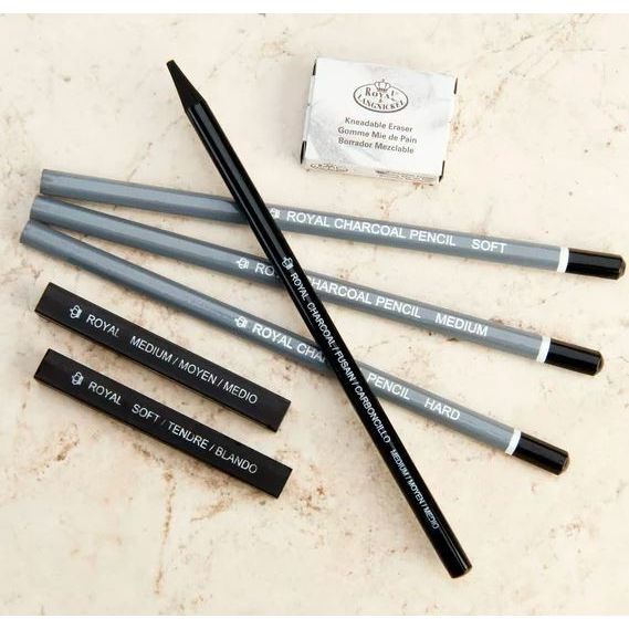 Drawing Charcoal Mini Tin Set 8pcs