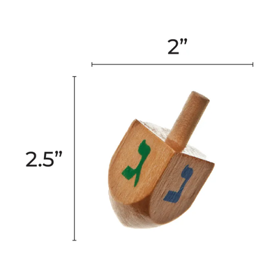 Single Wood Dreidel Cutout 2.5" 20/pk