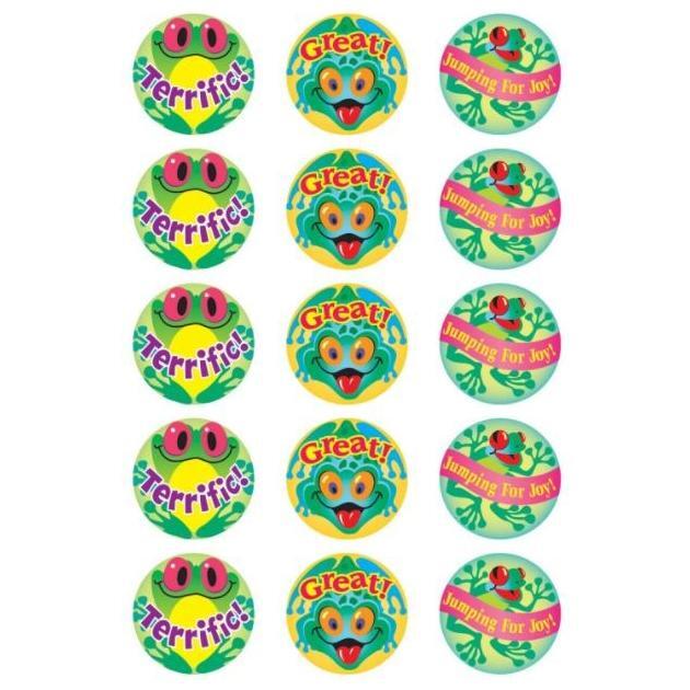 Frolicking Frogs, Pineapple Scent Stickers 1" (4 Sheets)