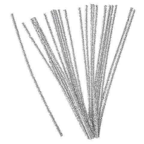 Tinsel Stems 6mm Silver 25/pk