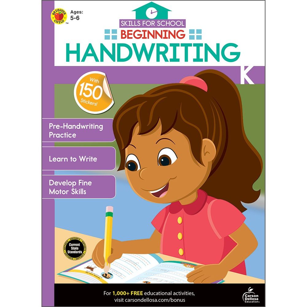 Beginning Handwriting Activity Book Grades K-1