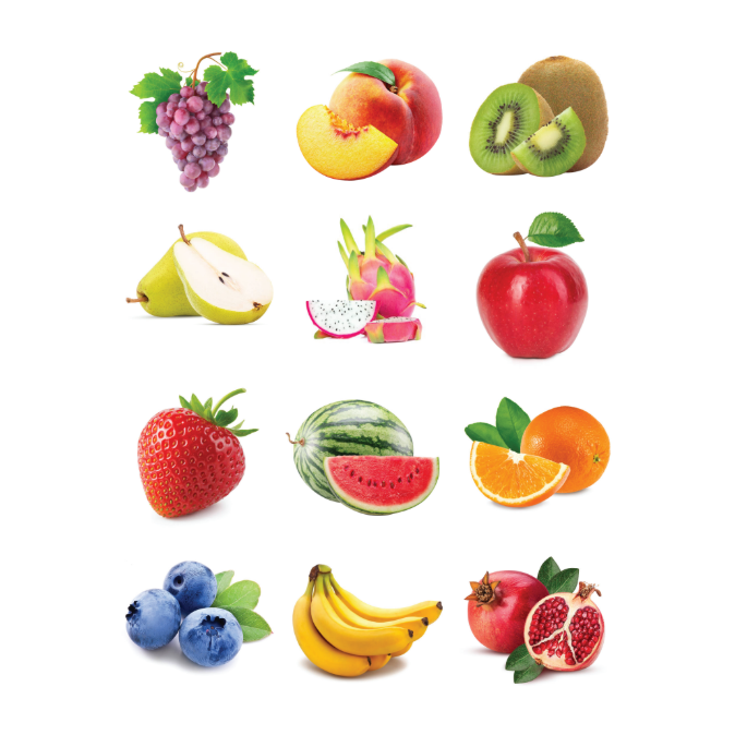 Fruit Stickers 1.2" Clear 10/pk