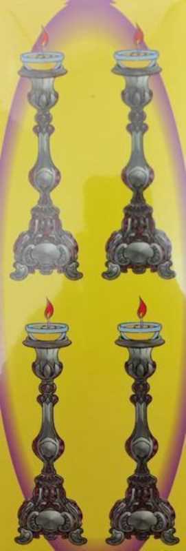 Shabbos Candle Sticks Stickers (6 Sheets)