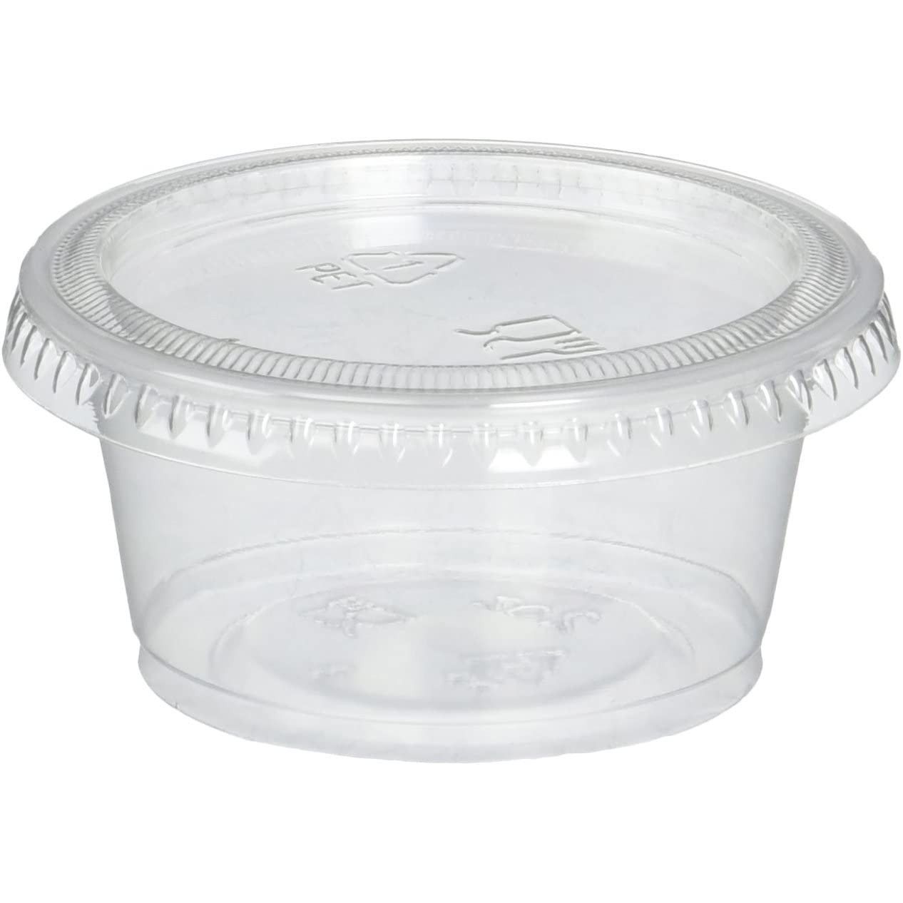 Mini Containers with Lids 2 Oz Clear 100/pk