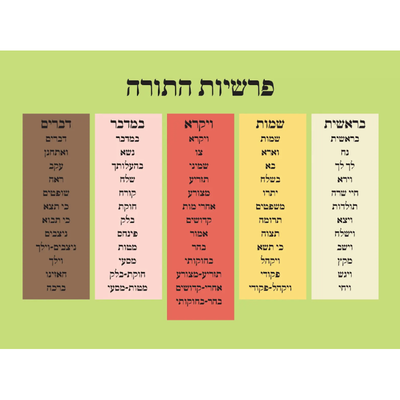 Parshios hatorah poster 2. 18'' x 24''