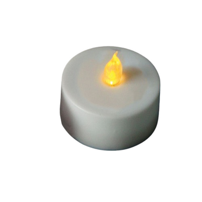 Yellow Battery-Operated Tea Light Candles 12/pk