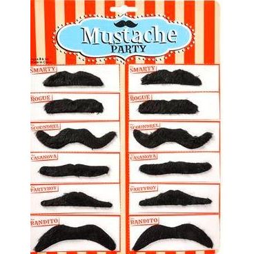 Mustaches 2.5-3.5" 12/pk