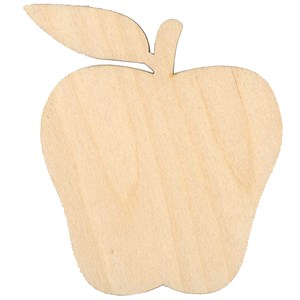 Wooden Apple Cutout 5"