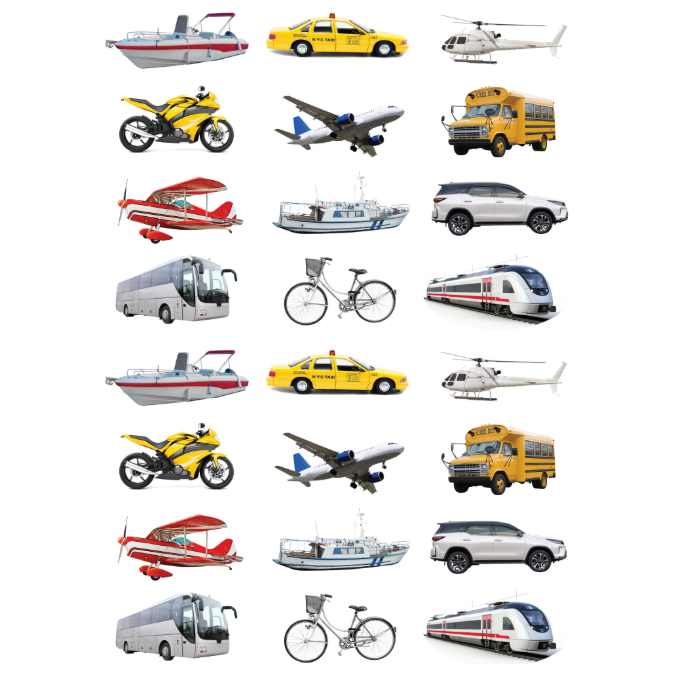 Transportation Stickers Oval 35mm x 18mm Clear 10/pk