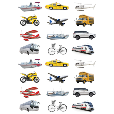Transportation Stickers Oval 35mm x 18mm Clear 10/pk