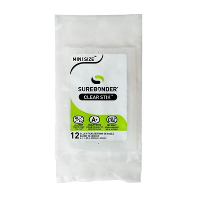 Clear Hot Glue Sticks Mini Size 4" 12/pk