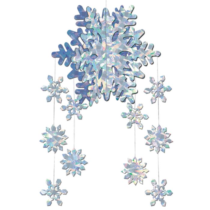 3-D Snowflake Mobile 22" 1/Pkg