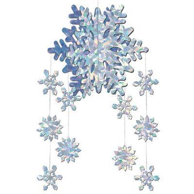 3-D Snowflake Mobile 22" 1/Pkg