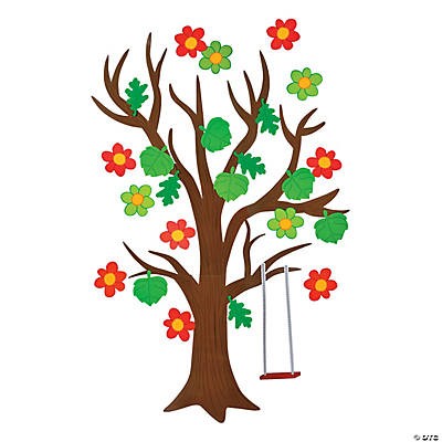 Classroom Giant Tree with Seasonal Cutouts 25" x 5 1/4"