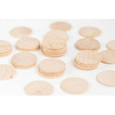 Wood Disc Circle (1" x 1/8", 25 Pack)