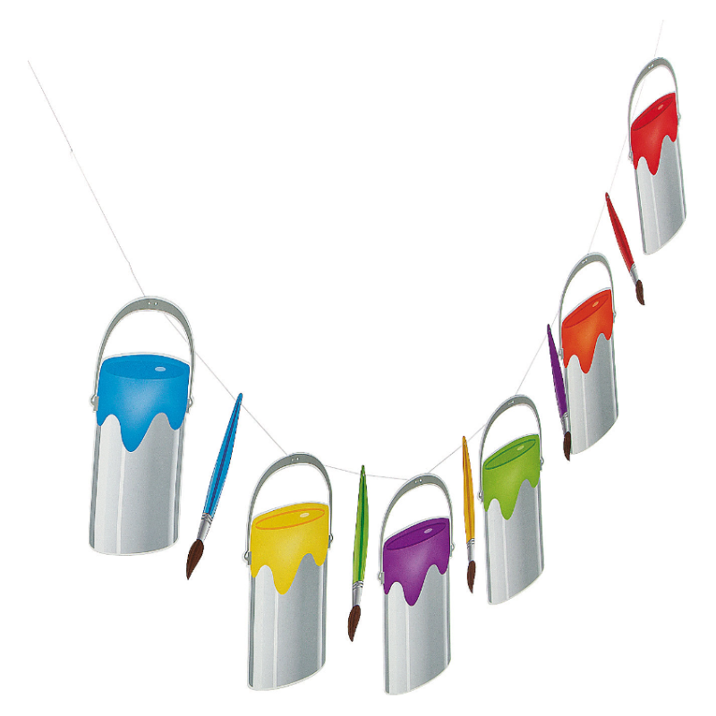 Little Artist Paint Bucket Garland 10" x 6ft