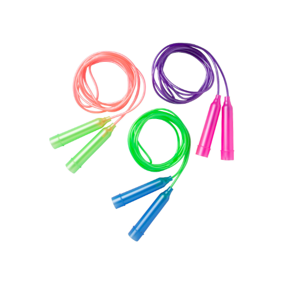Bright Jump Ropes with Neon Handles 12/pk (discontinued)