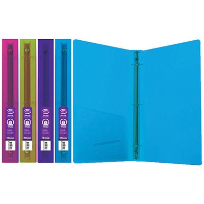 1" Glitter Poly 3-Ring Binder w/ Pocket