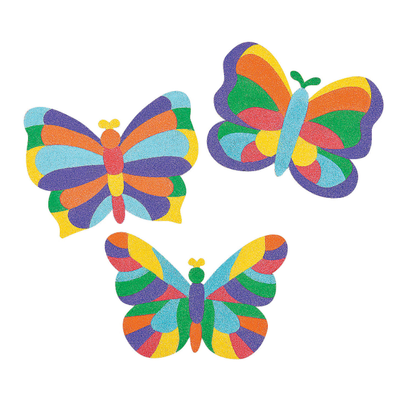 Mosaic Butterfly Sand Art Pictures - 12 Pc.