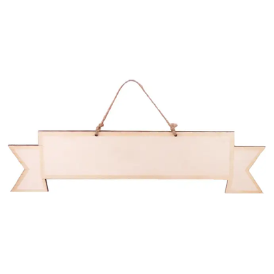 Wooden Banner with Hanger. 12.5" x 3.25cm