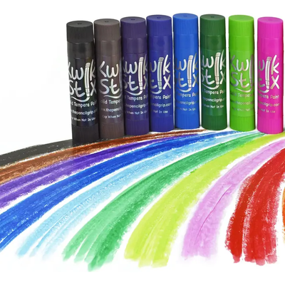 Washable Assorted Tempera paint Stick Classpack 144 ct.