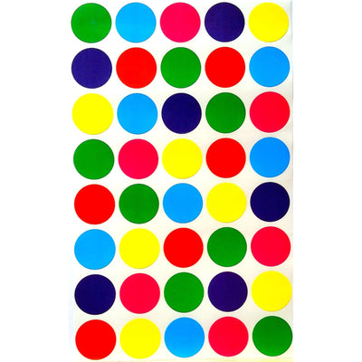 Color Coding Dot Sticker (Assorted, 3/4", 25)