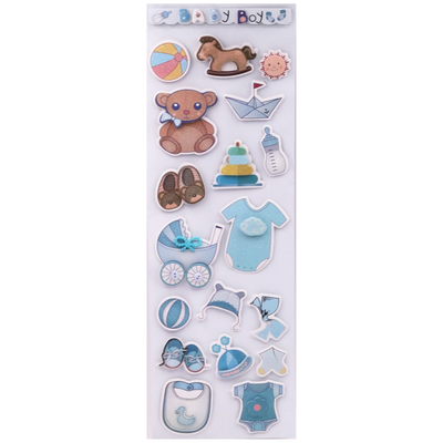 3D Fancy Stickers - Baby Shower, Boy