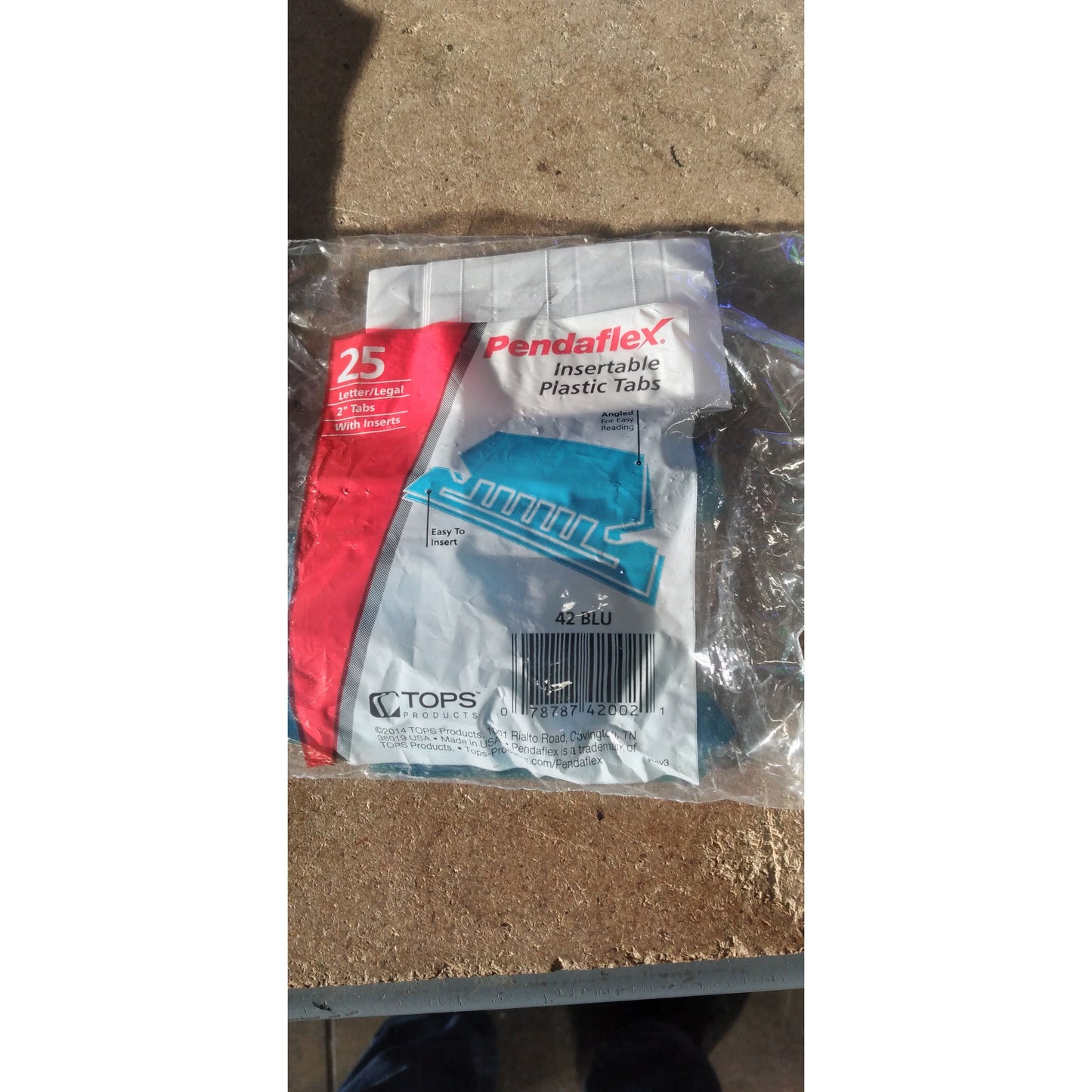 Hanging File Folder Tabs, 1/5 Tab, 2", Yellow