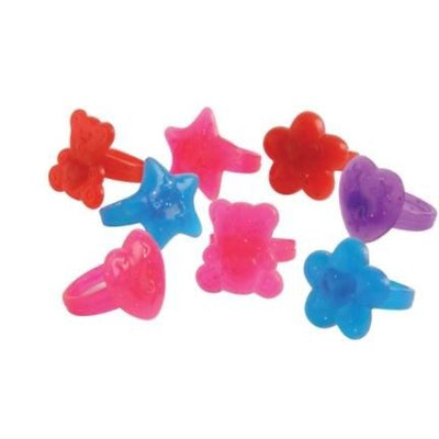 Assorted Glitter Rings-72 Pieces