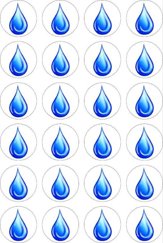 Raindrop Stickers 1" (10 Sheets)