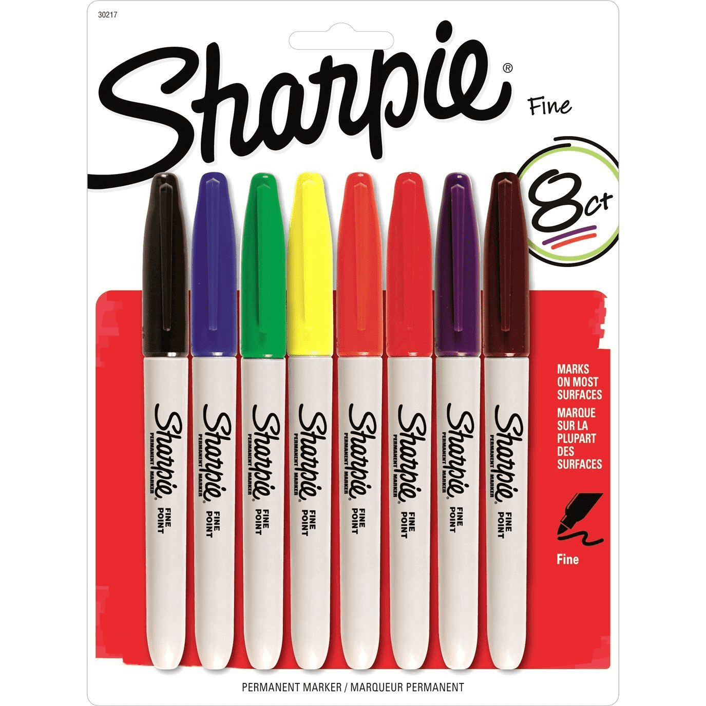 Sharpie Fine Point Permanent Marker Assorted 8/pk