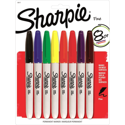 Sharpie Fine Point Permanent Marker Assorted 8/pk