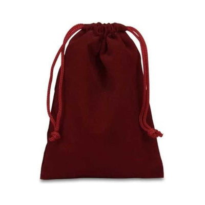 Mini Velvet Drawstring Bags Maroon 2" x 2.8" 25/pk