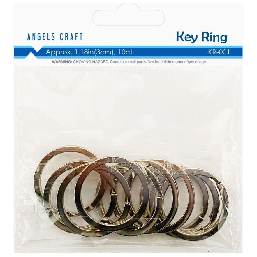 Key Rings, 1.18", 10/pk