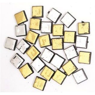 Square Stones Gold/Silver 150/pk