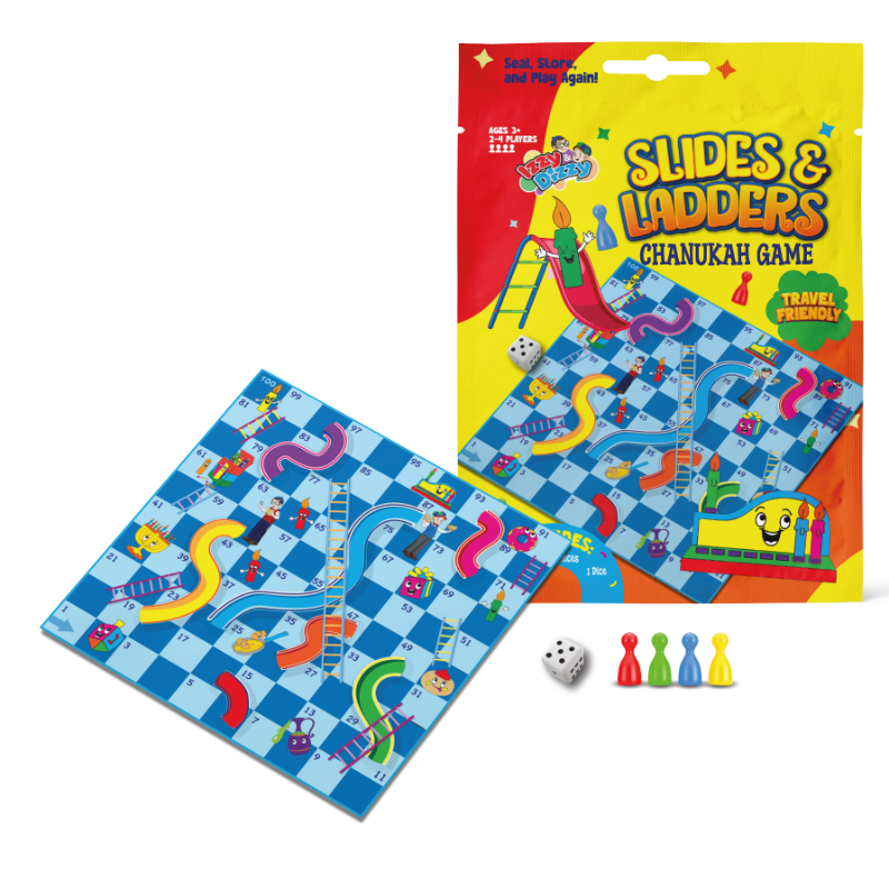Chanukah Slides n Ladders Travel Game