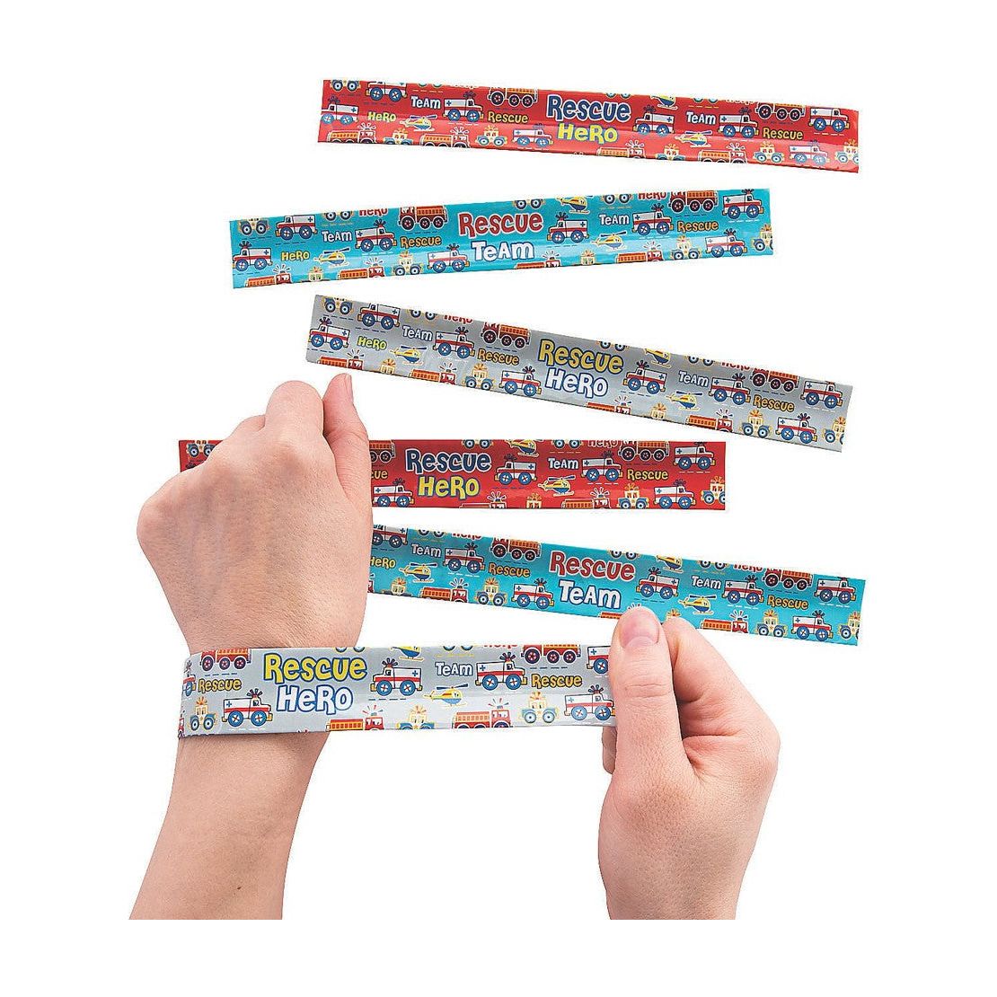 Rescue Heroes Slap Bracelets 9" - 12 Pc.