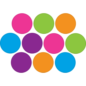 Bright Colors Circles Accents 6" 30/pk