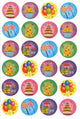 Birthday Symbol Stickers 1" (10 Sheets) (closeout)