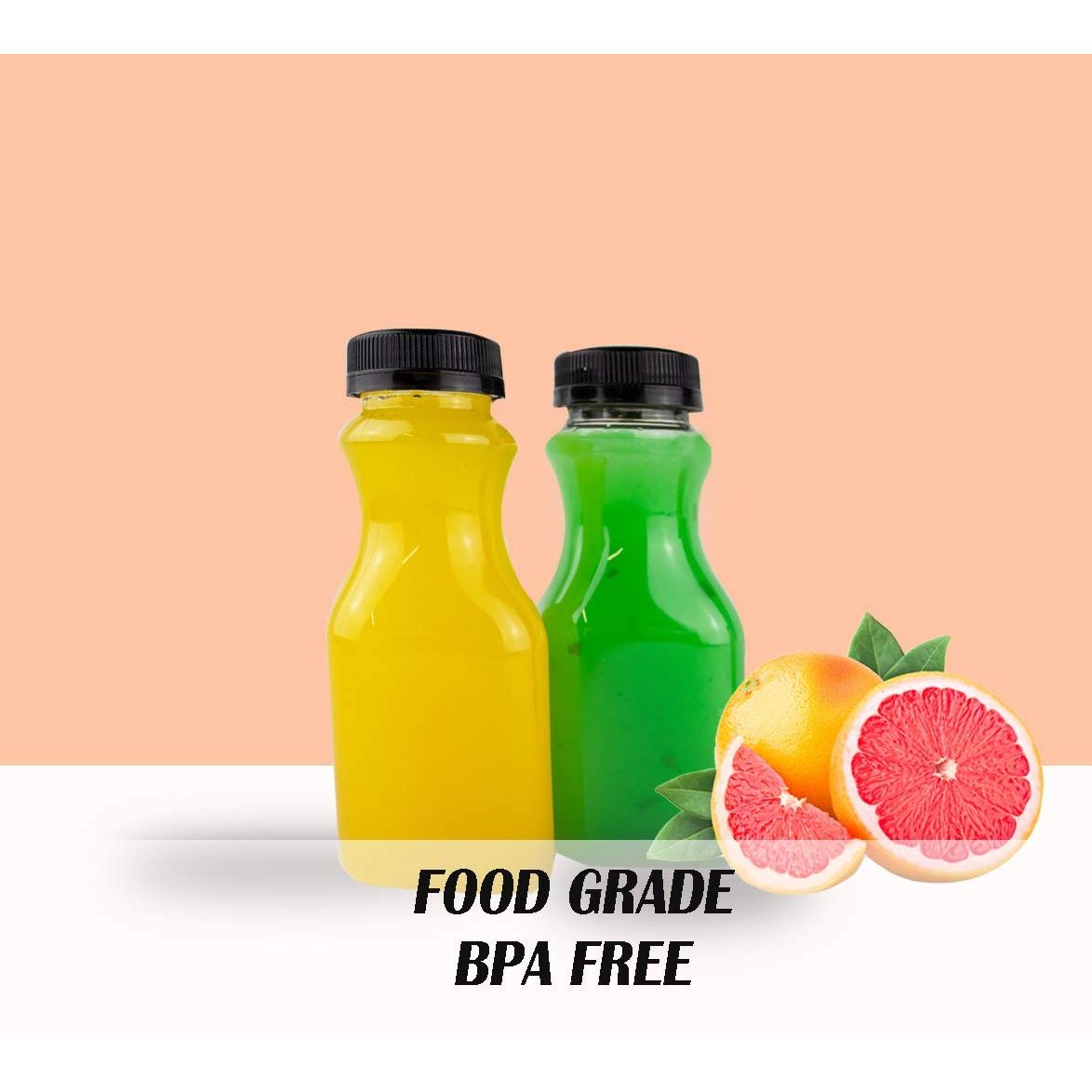 Empty Clear 8oz Bottles With Covers 7/pk