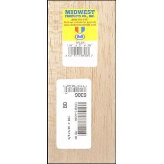 Balsa Wood 1/4" x 3" x 36"