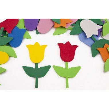 Tulip With Stem Foam Shapes 3 1/2" x 2" 20 Sets (Discontinued)