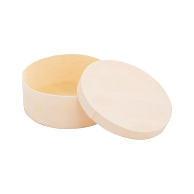 DIY Unfinished Wood Round Boxes, 4" x 1 1/2", 12/pk