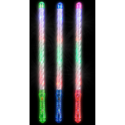 Flashing Light Spiral Wand 18.5" 12/pk